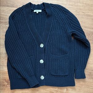 Madewell Navy Cardigan Sweater